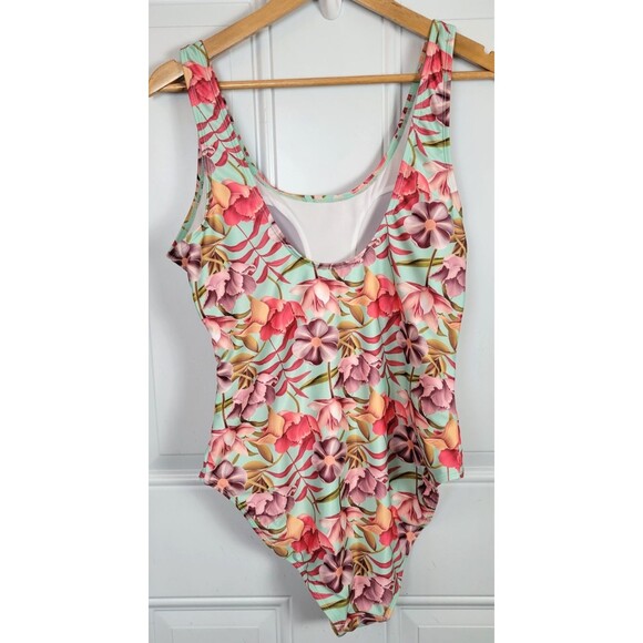 Nicole Miller Floral One Piece Swimsuit Size XL - Picture 6 of 6